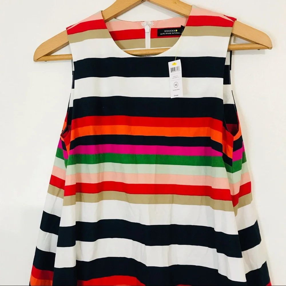 Kate Spade Saturday Striped Trapeze Dress XS